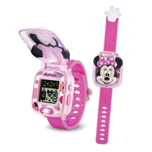 Vtech - Disney Junior Minnie - Minnie Mouse Pink | Learning Watch Small | wristwatch for kids features eight digital clock faces, time tools, and four games | ideal 3 to 6 years + - Marah Kids