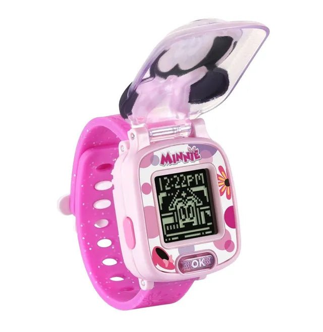 Vtech - Disney Junior Minnie - Minnie Mouse Pink | Learning Watch Small | wristwatch for kids features eight digital clock faces, time tools, and four games | ideal 3 to 6 years + - Marah Kids