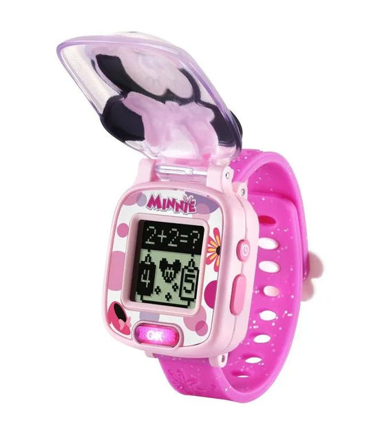 Vtech - Disney Junior Minnie - Minnie Mouse Pink | Learning Watch Small | wristwatch for kids features eight digital clock faces, time tools, and four games | ideal 3 to 6 years + - Marah Kids