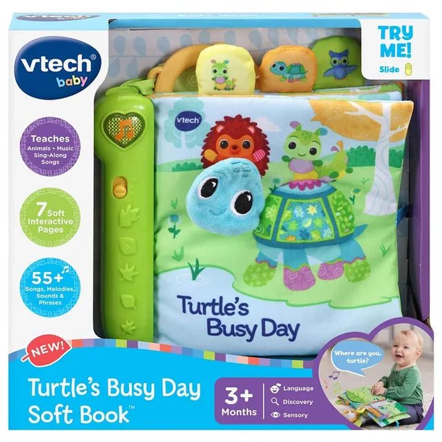 Vtech Turtle's Busy Day Soft Book, Green - Marah Kids