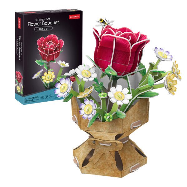 CUBIC FUNun 3D Puzzle Rose Flower Bouquet 120pieces - Marah Kids