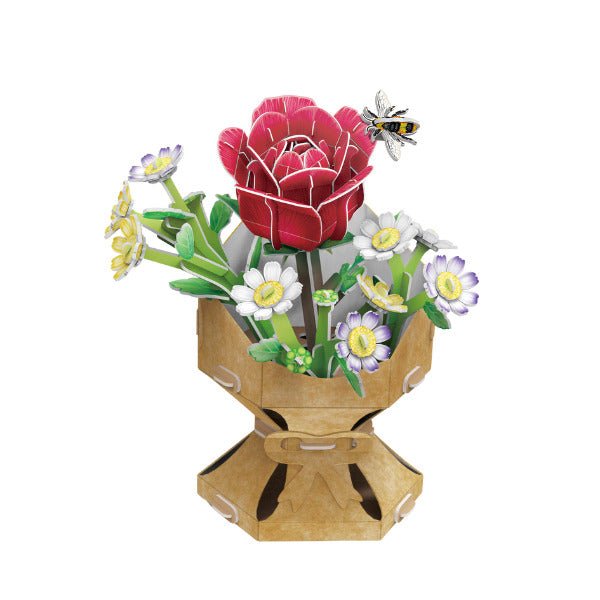 CUBIC FUNun 3D Puzzle Rose Flower Bouquet 120pieces - Marah Kids