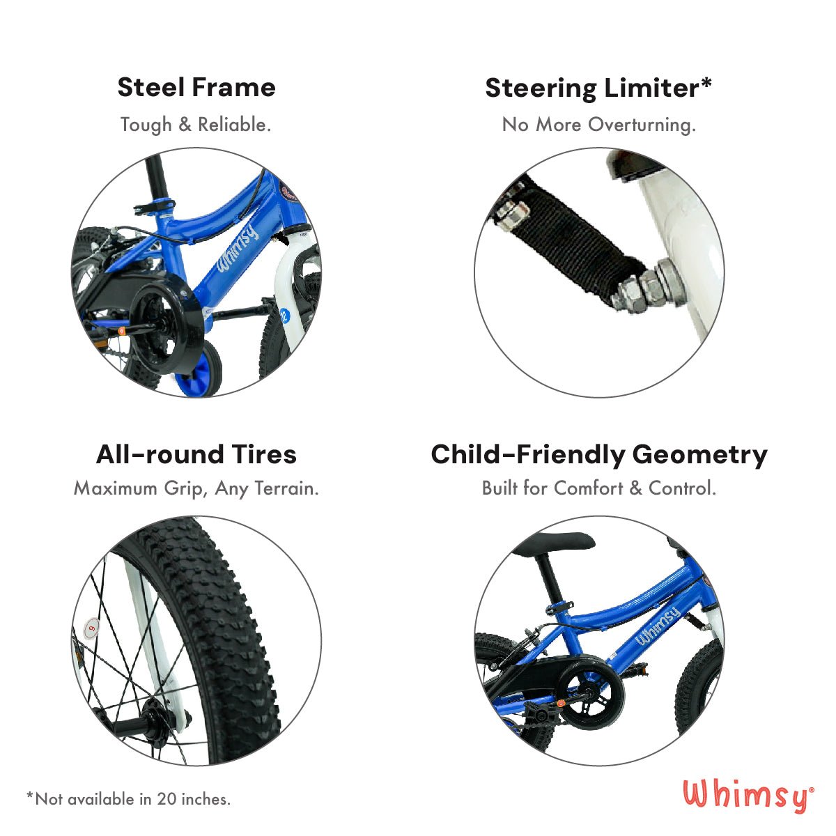 Whimsy Wheels Classic 12" Kids Bike - Blue - Marah Kids