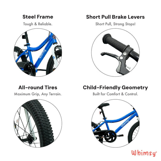 Whimsy Wheels Classic 20" Kids Bike - Blue - Marah Kids