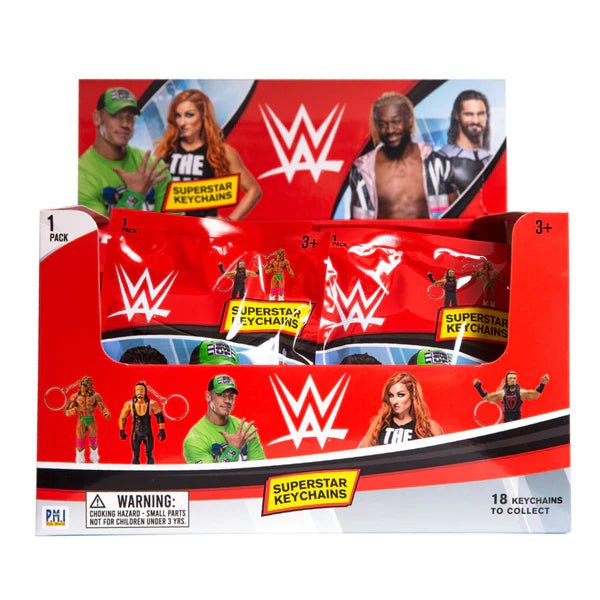 WWE - 3D Figural Keychains In Foil Bag, 24 Pcs In Cdu. - Marah Kids