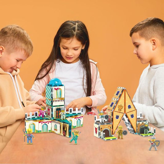 Picasso Magnetic Tiles Medieval Castle Theme 70 - pieces - Marah Kids