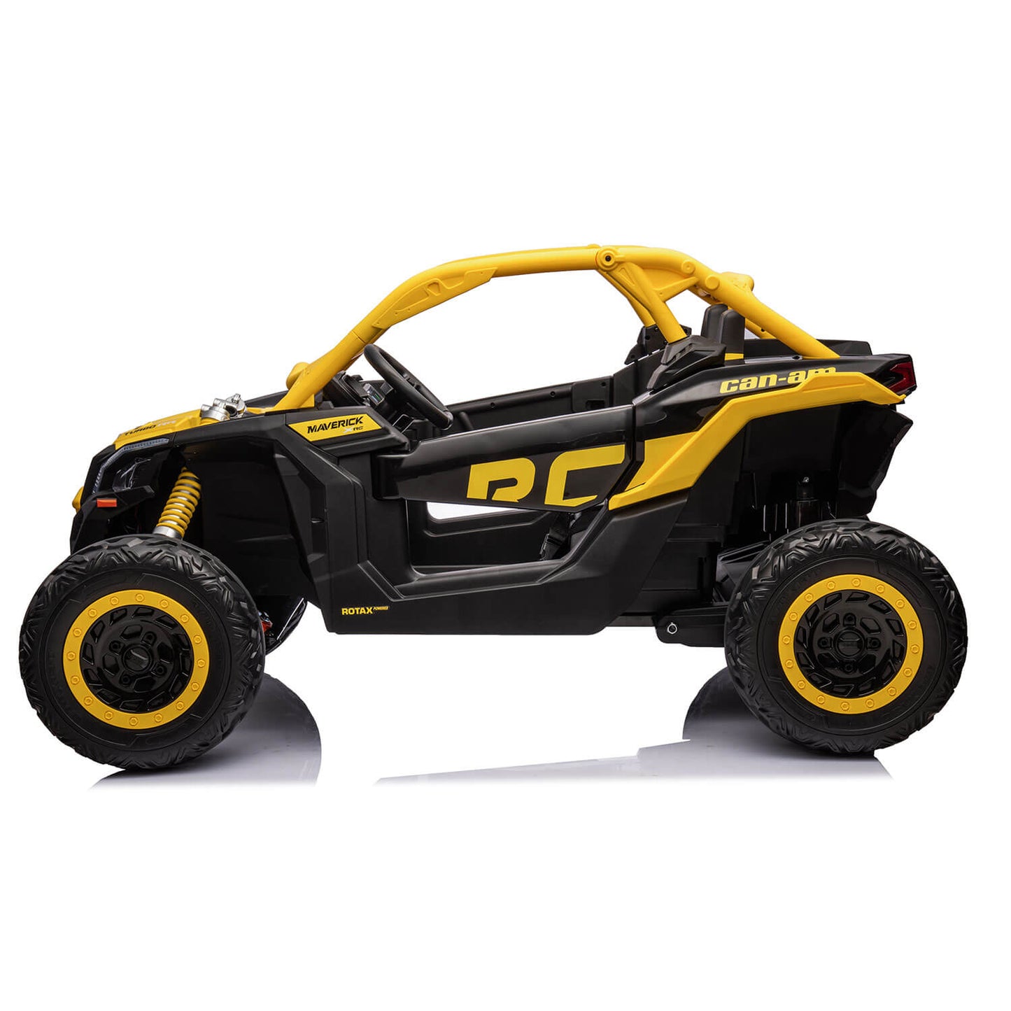 Can Am Maverick 24V Electric Ride - On Buggy - Yellow: LED, Remote, MP3, EVA Wheels - Marah Kids