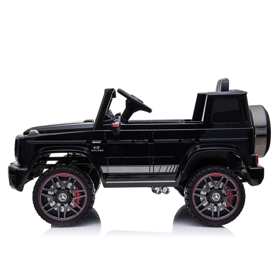 Mercedes G63 Kids Ride On Car - 2 Motor, Eva Wheels, Leather Seats (12V) Premium Version - Black