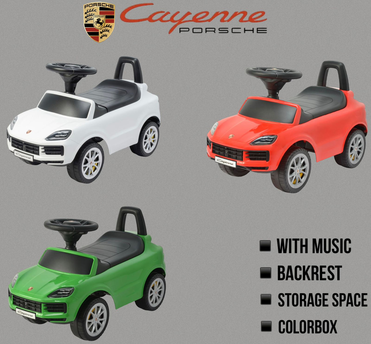 Porsche licensed Foot To floor Baby Push Car - White - Marah Kids