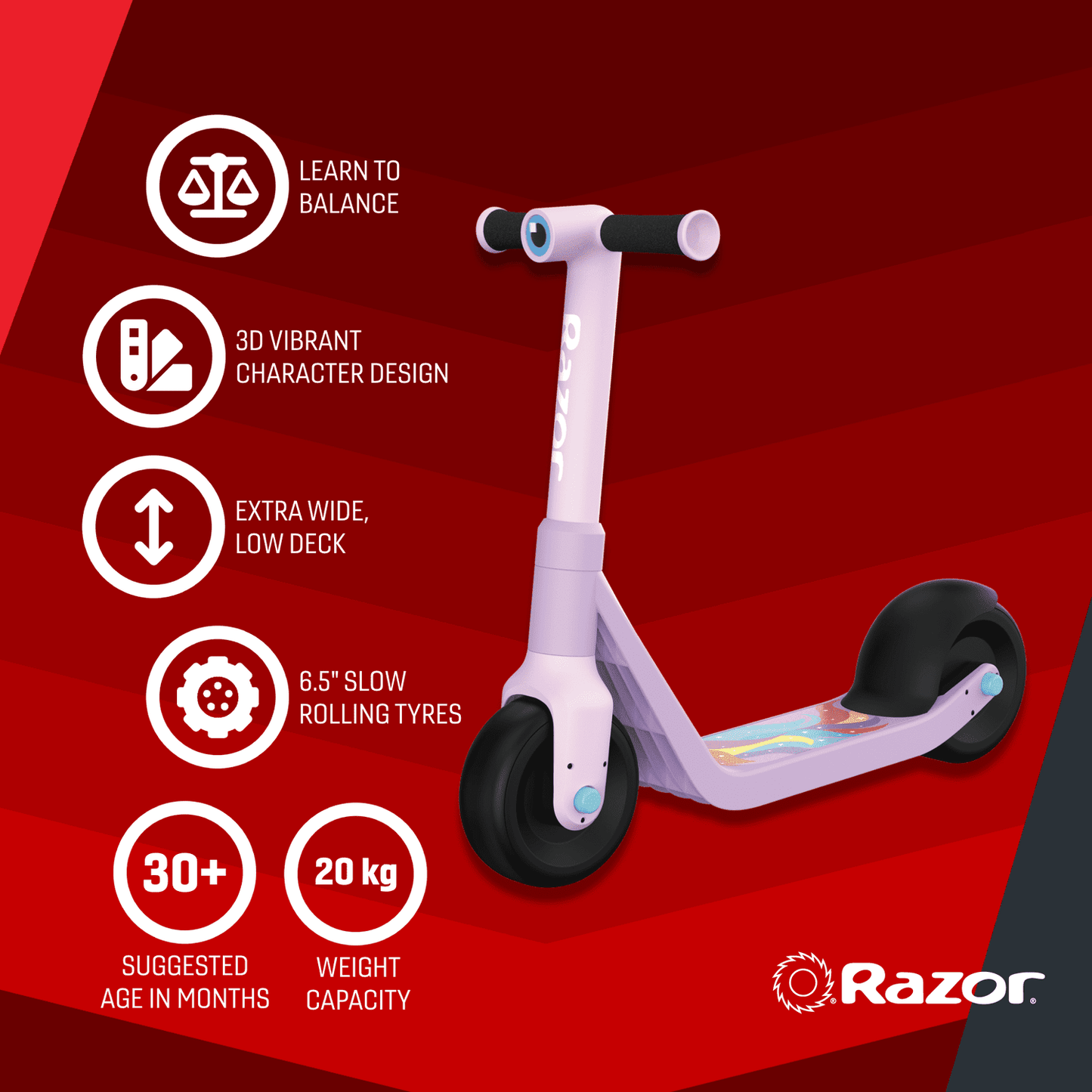 Razor Wild Ones Jr Scooter Unicorn Pink
