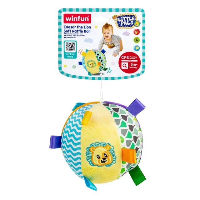 Winfun - Caesar The Lion Soft Rattle Ball - Marah Kids