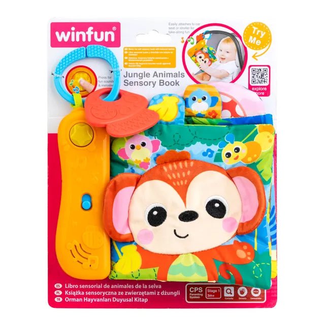 Winfun - Jungle Animals Sensory Book - Marah Kids
