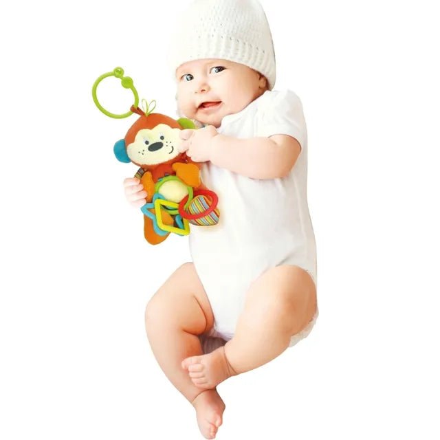 Winfun - Cheeky Chimp Rattle with Rings - Marah Kids