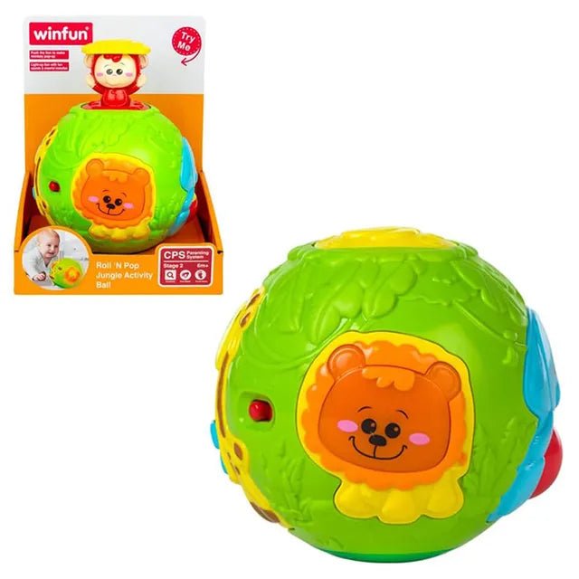 Winfun - Roll ‘N Pop Jungle Activity Ball - Marah Kids