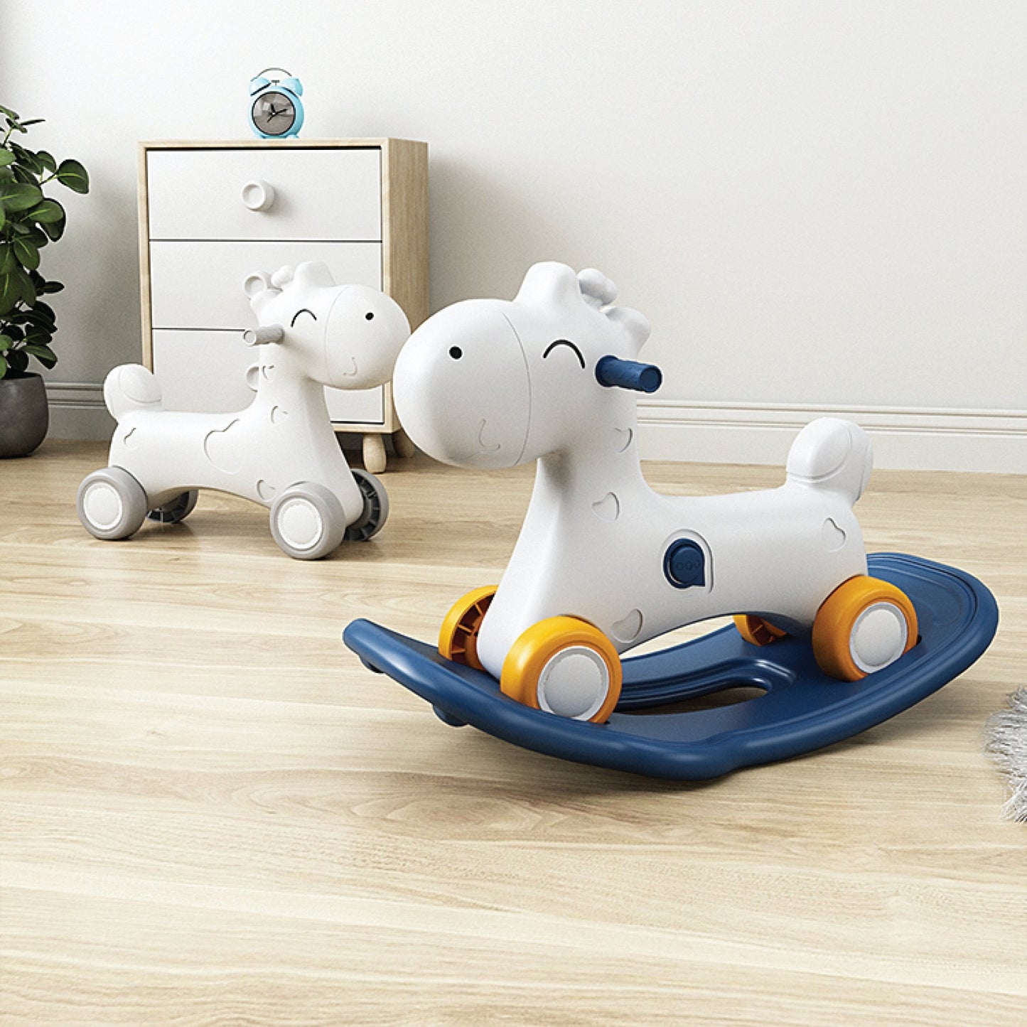 2 - in - 1 Rocking Horse - Blue - Marah Kids