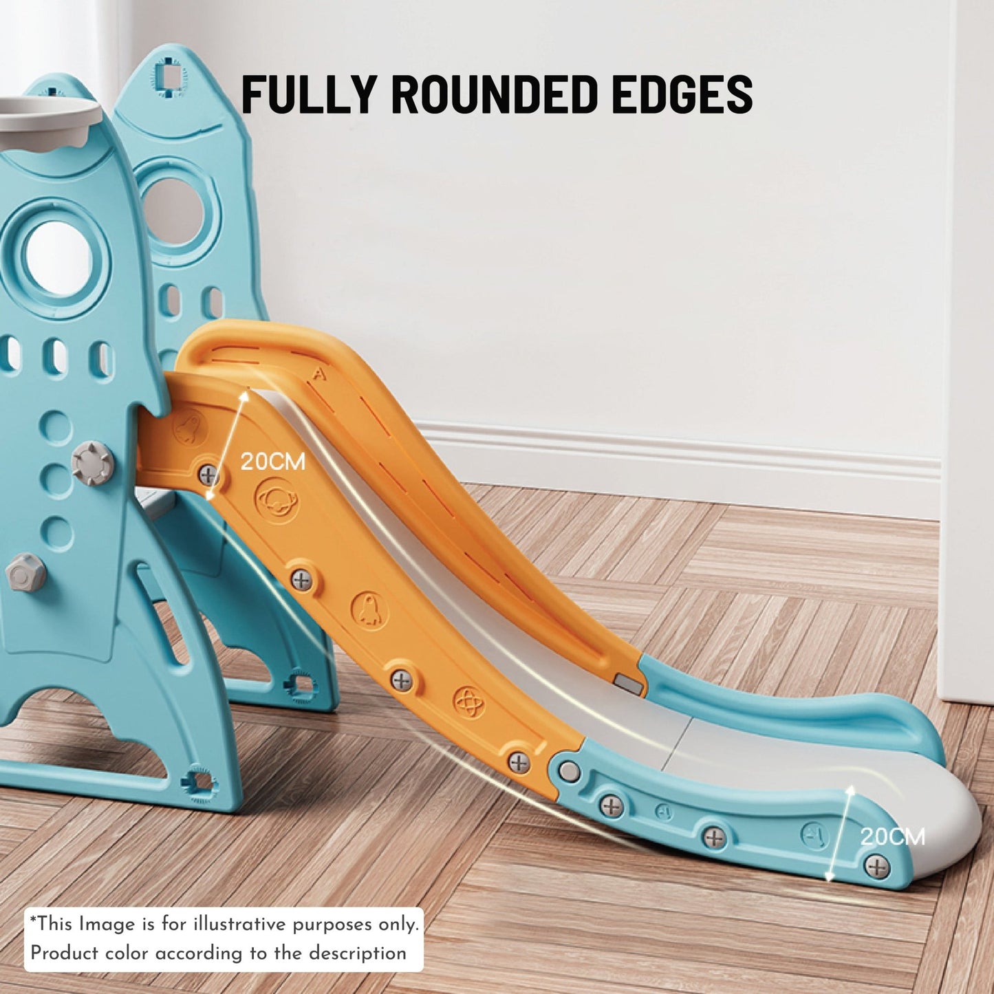 Rocket Slide w/ Basketball Hoop - Marah Kids