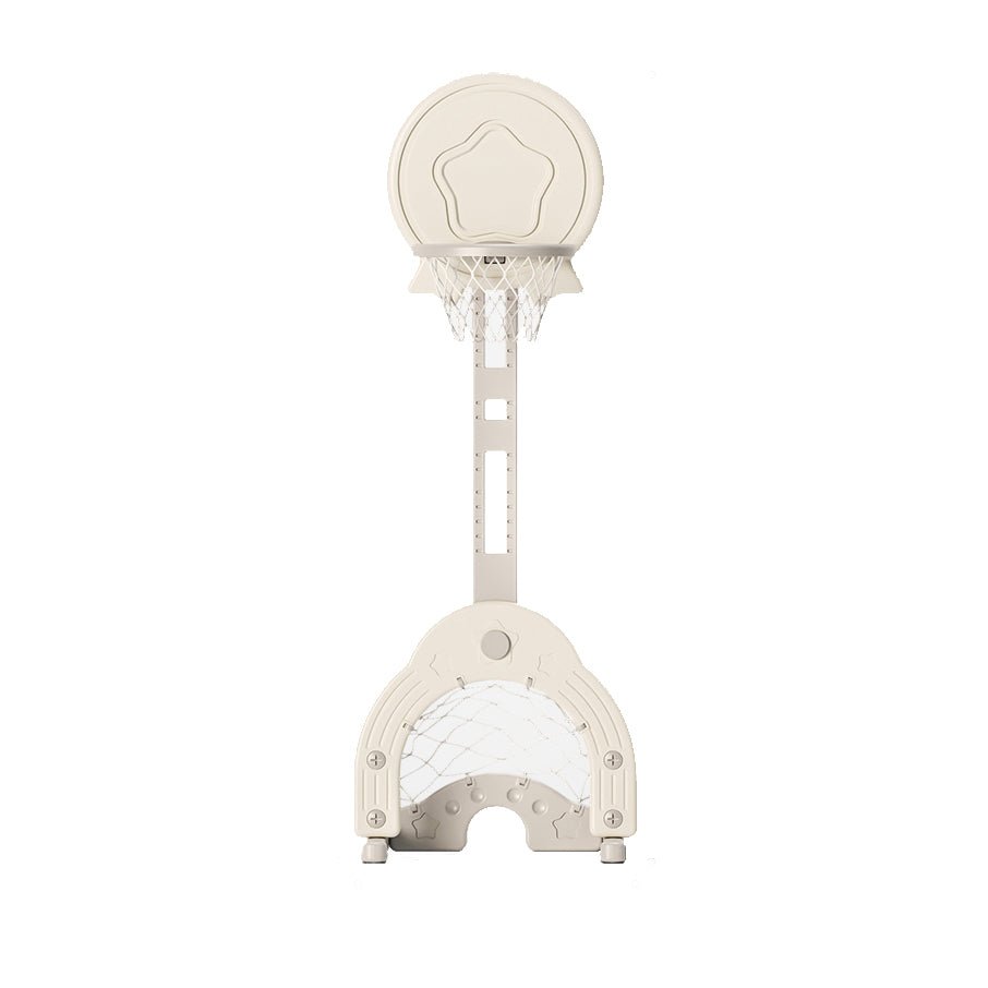 Basketball Stand W/ Football & Hockey Stick - White - Marah Kids