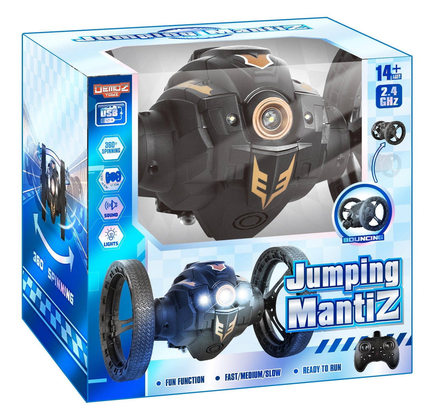 Power Joy - Demoz Rc Jumping Mantiz 2.4G L&S Bpc - Marah Kids