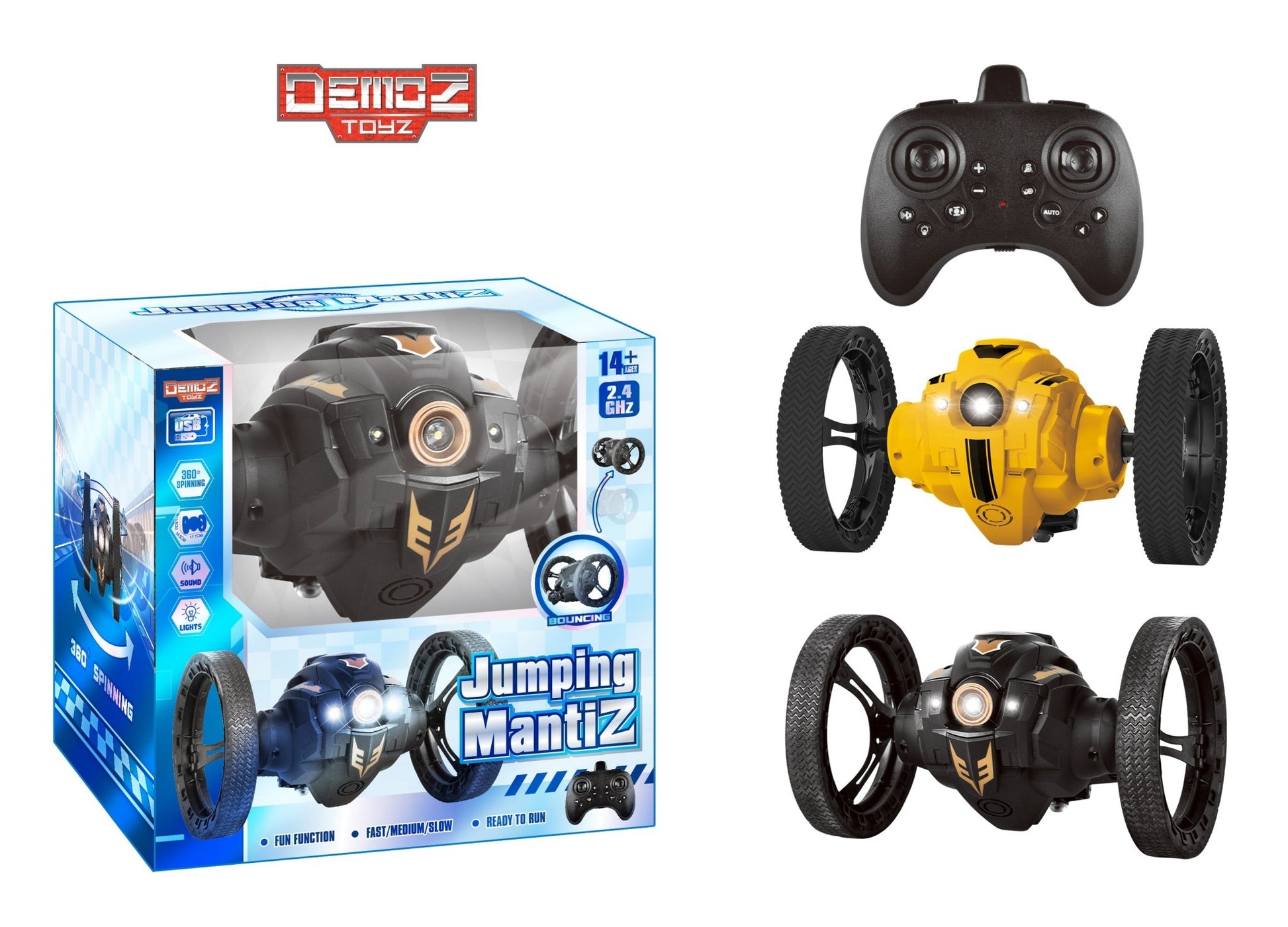 Power Joy - Demoz Rc Jumping Mantiz 2.4G L&S Bpc - Marah Kids