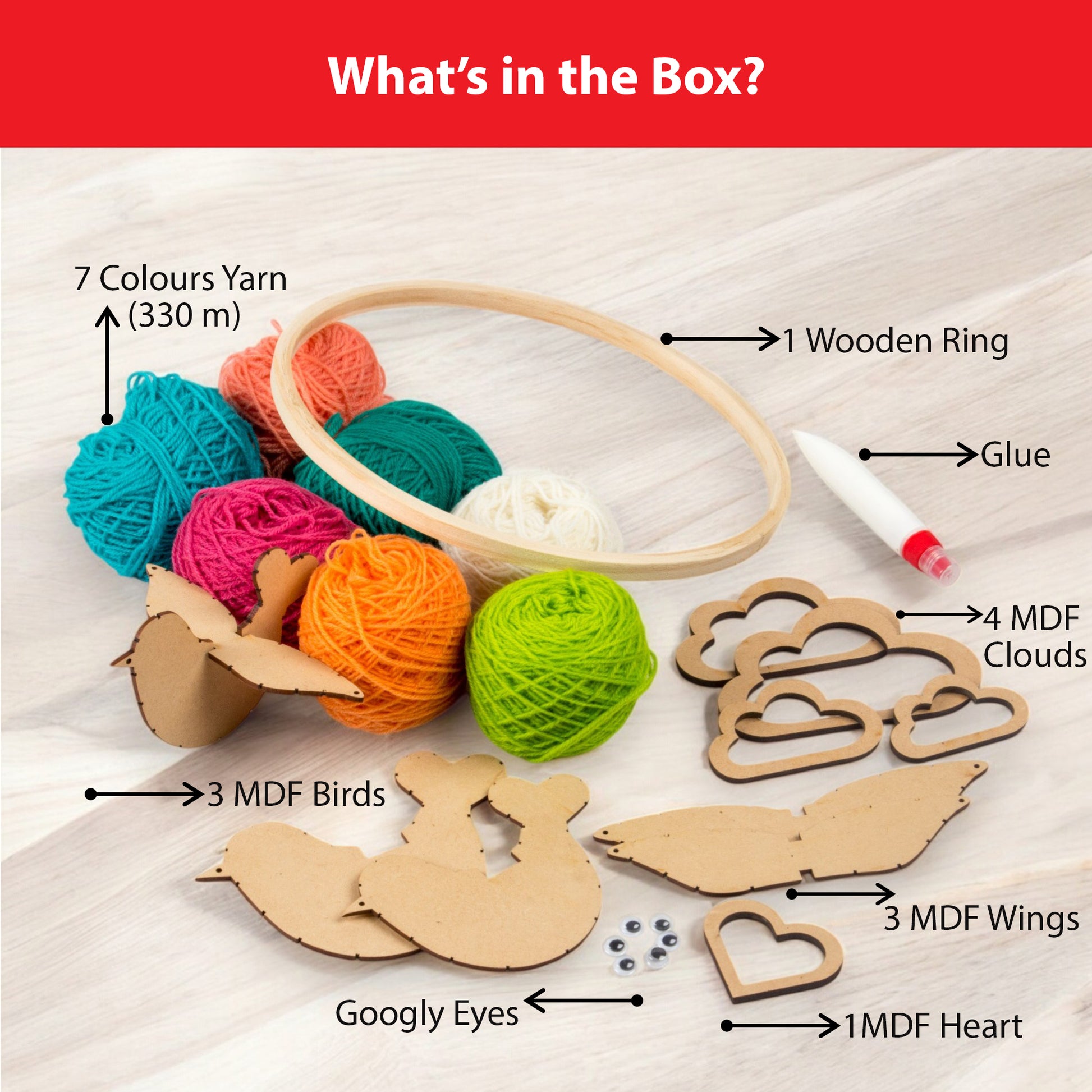 Chalk & Chuckles - Yarn Birds Craft Kit - Marah Kids