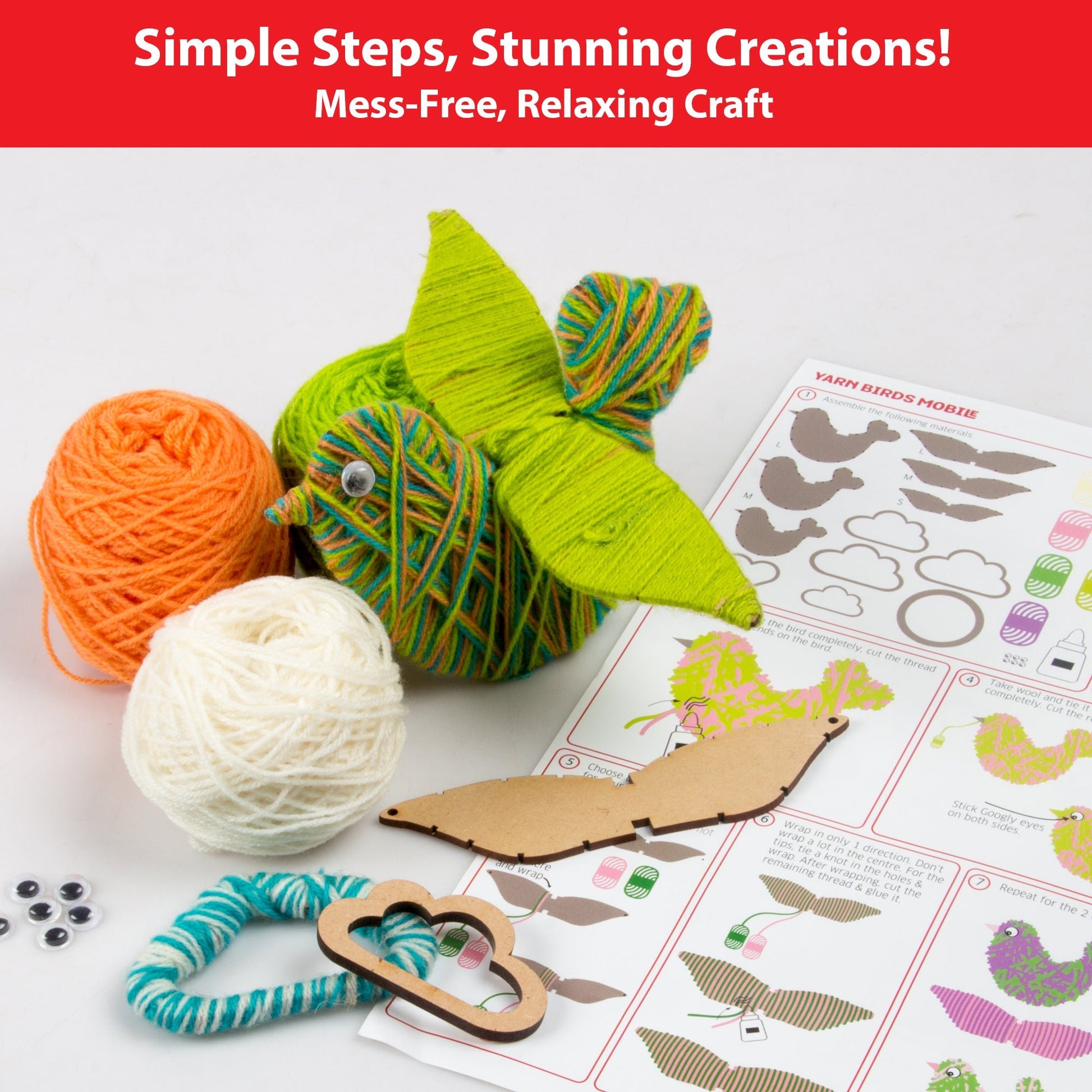Chalk & Chuckles - Yarn Birds Craft Kit - Marah Kids