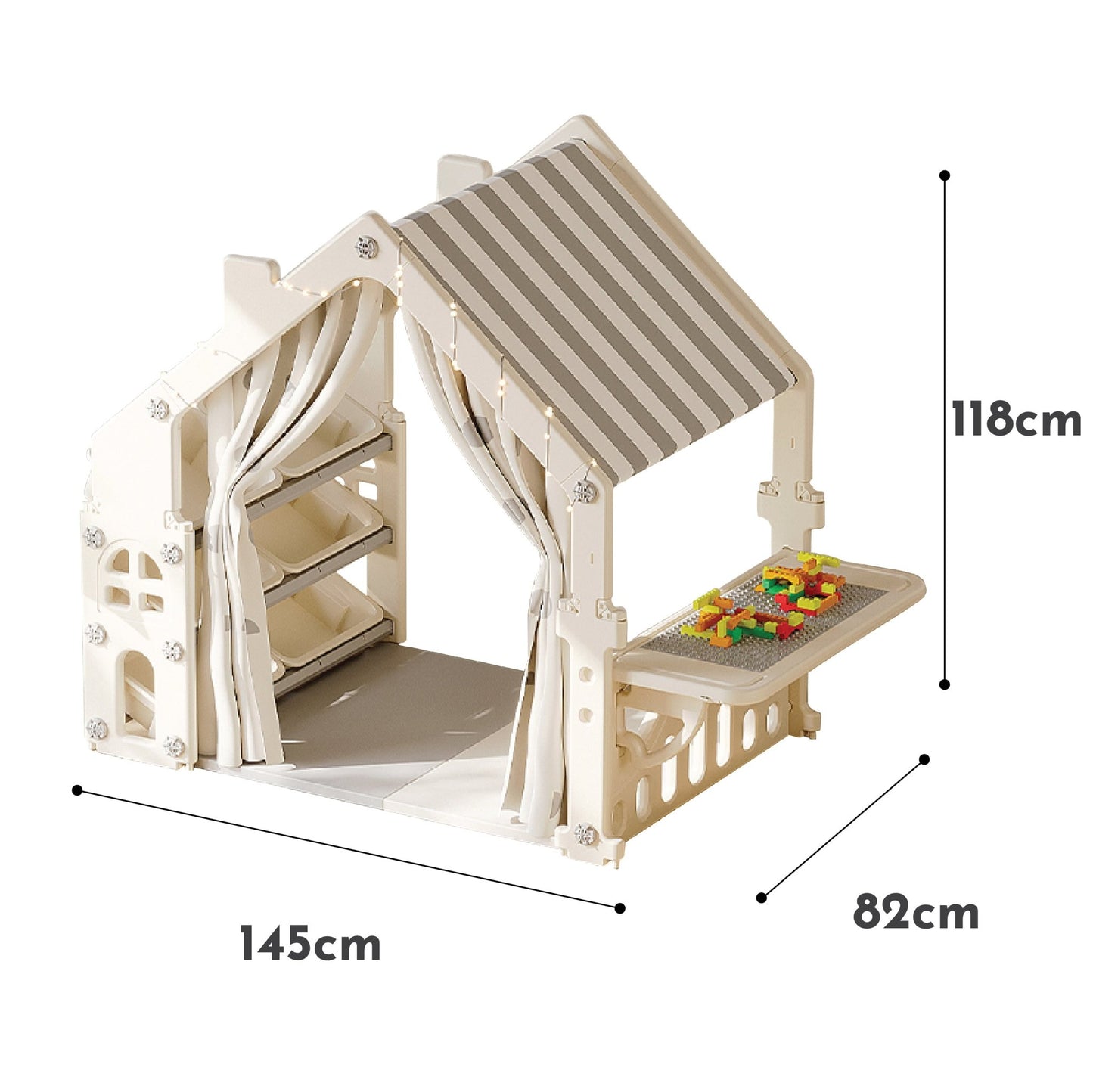 Kids Tent House w/ Storage & Table - Marah Kids
