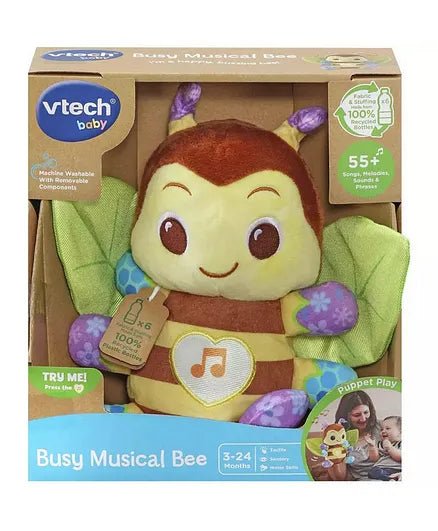 Vtech - Busy Musical Touch & Learn Bee | Honeybee, Interactive & Developmental Toy with Sounds and Music | For Boys & Girls, Suitable for Ages 3 Months+ - Marah Kids