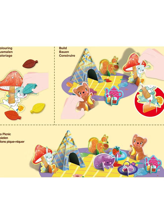 Avenir Magic Water Painting – Riding & Flying | 6 Reusable Coloring Surfaces, 2 Sheets of Repositionable Stickers, and Refillable Water Pen, Easy to Carry | Kids 3+
