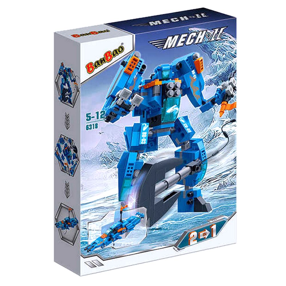 Banbao 2 IN 1 Mech II Building Blocks Robot Set 255 Pieces - Marah Kids