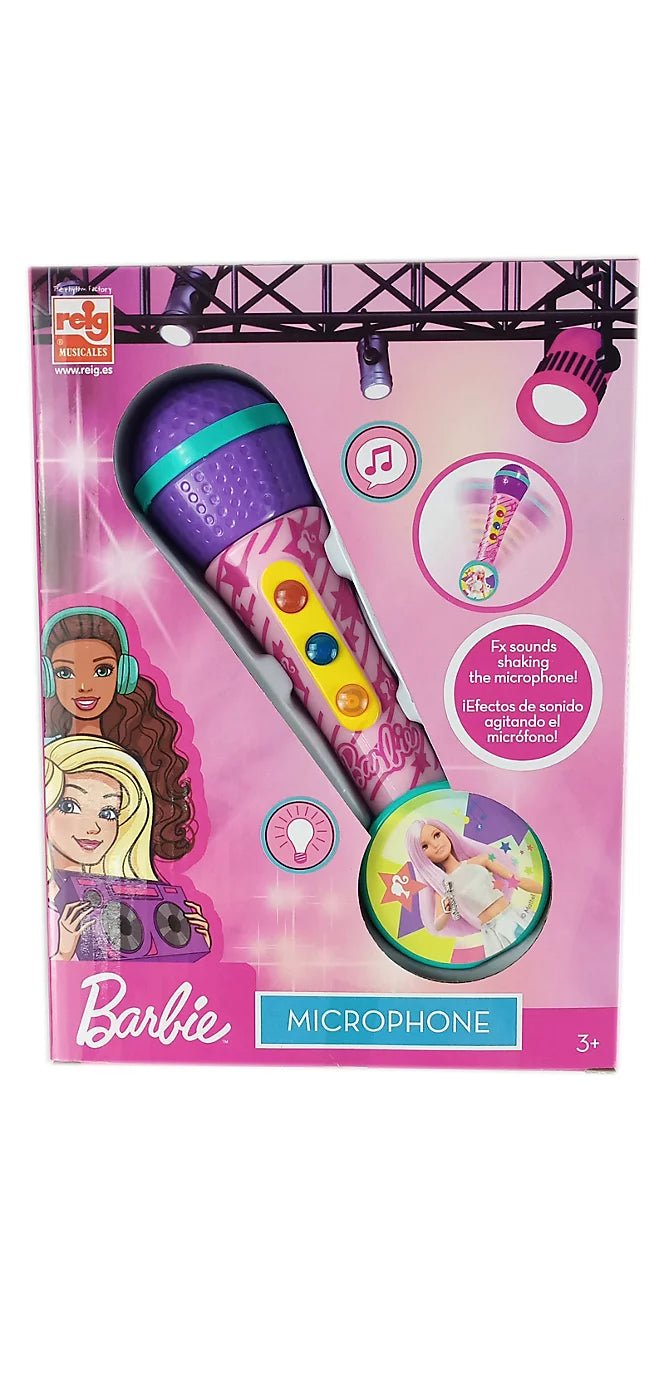 Barbie Kids Microphone With Melodies And Lights - Pink - Marah Kids