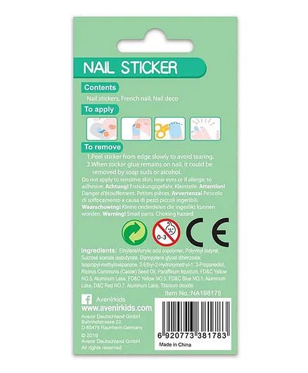 Avenir - Nail Stickers Glitter - Animals | Trendy Themed Designs! With 38 Colorful and Temporary Stickers Fashionable Kids - Easy to Use and Remove - Perfect Fashion Activity & Ideal Gifts for Girls 3+ - Marah Kids