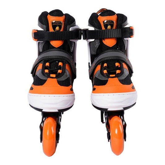 Lamborghini Inline Skate Combo (In Line Skate+Helmet+Protector) Color - Orange - Size 39 - 42 - Marah Kids