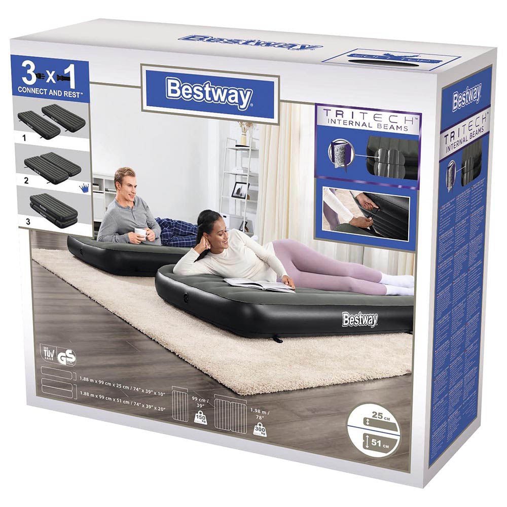 BESTWAY Airbed Twin/King 3In1 188X99X25 - Marah Kids