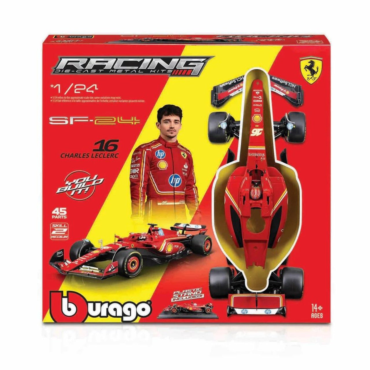 Bburago 1:24 Ferrari Formula Model Kit (With Helmet, Without Plastic Stand) - Sf - 24 - Marah Kids