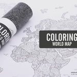 Unik Play - Colouring World Map Geography | Adult Colouring Wall Poster, Party Activity Home, Décor Painting Gifts - Marah Kids