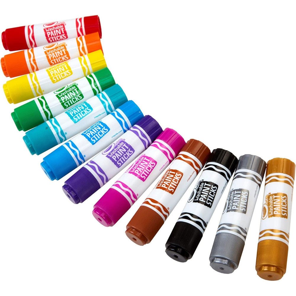 Crayola – Washable Paint Sticks | Quick Dry, Multi Surface Paint, Pack of 12 | Classic Colors, 4+ Yrs - Marah Kids