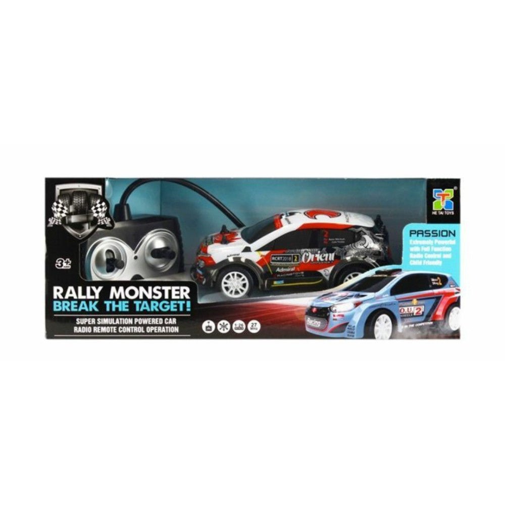 D Power – Rally Monster | RTR, Radio Remote Control Car for Kids | 1:26 Scale, 27MHz, All Way Movement RC Car | White Asst. - Marah Kids