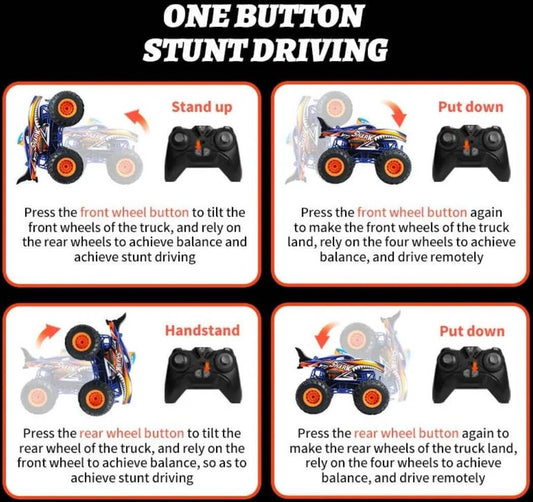 D - Power 1:16 R/C 2.4G FLAME MONSTER CAR LIGHT,MUSIC & USB - Marah Kids