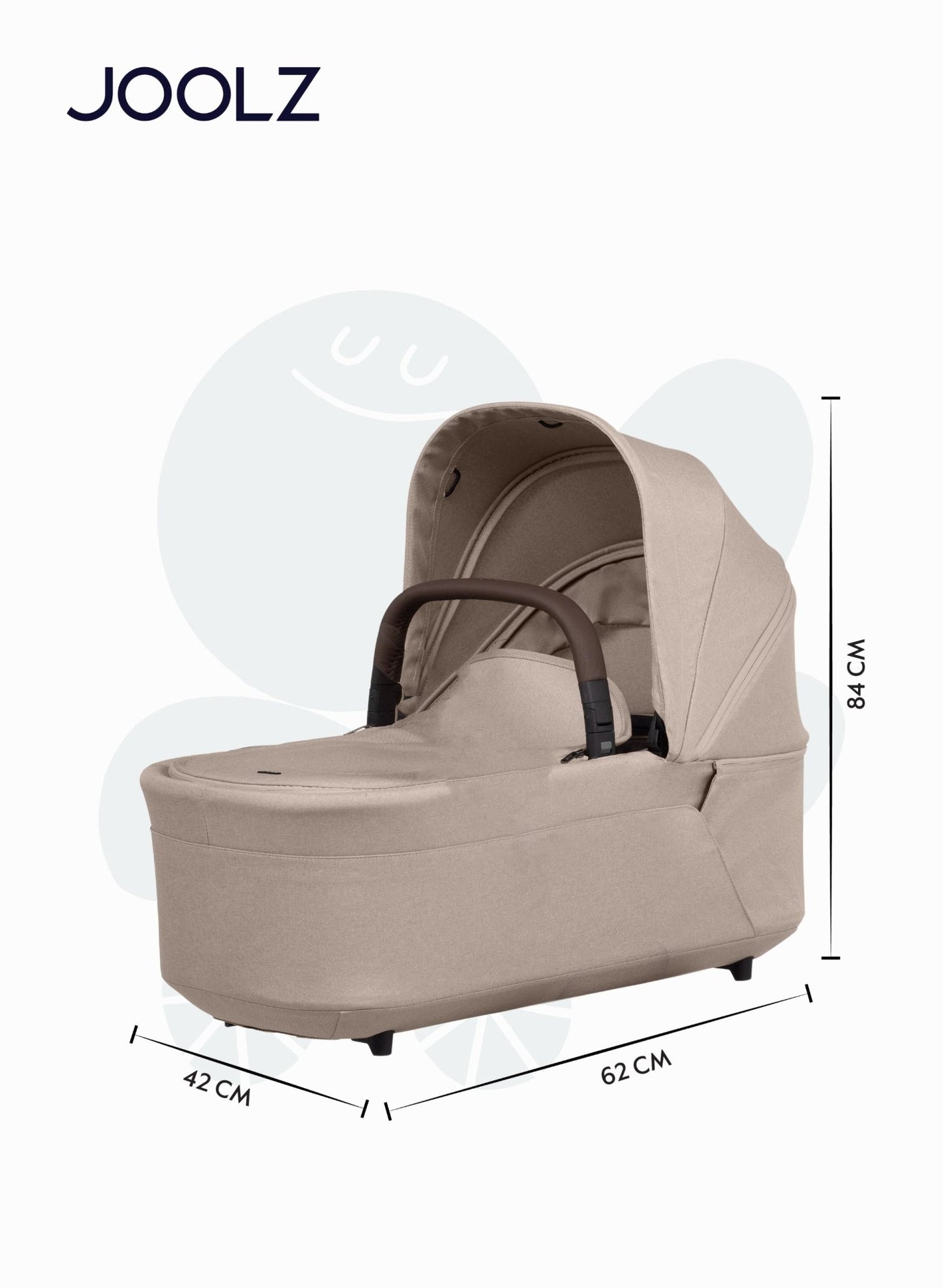 Hub² Carrycot for Stroller Lightweight Foldable Bassinet – Sandy Taupe - Marah Kids