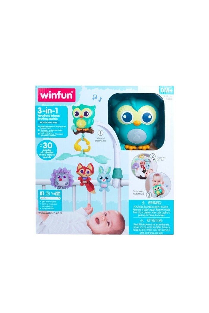 3 - In - 1 Woodland Friends Soothing Mobile - Marah Kids