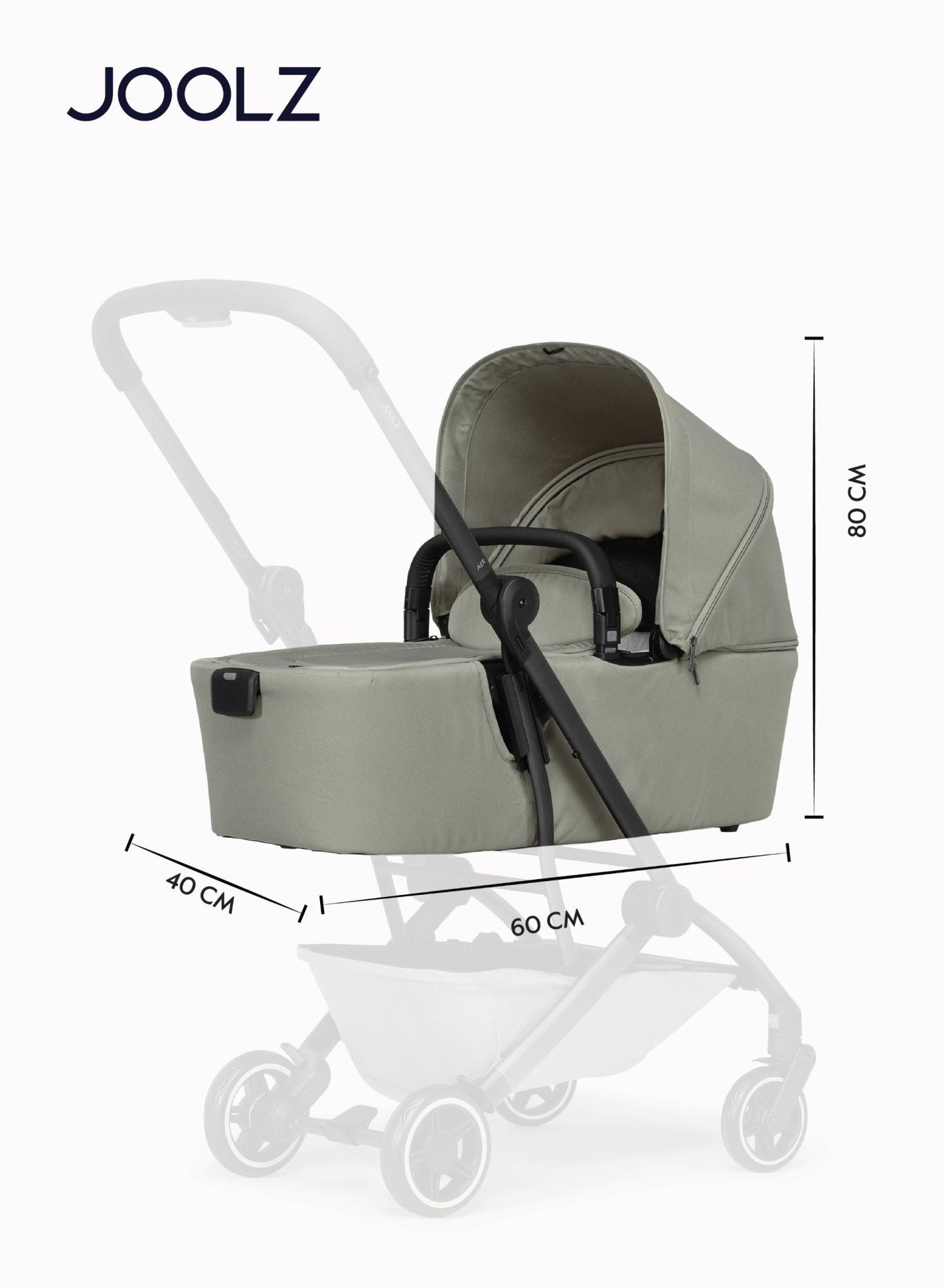 Joolz AER+ Carrycot Lightweight Foldable Bassinet – Sage Green - Marah Kids