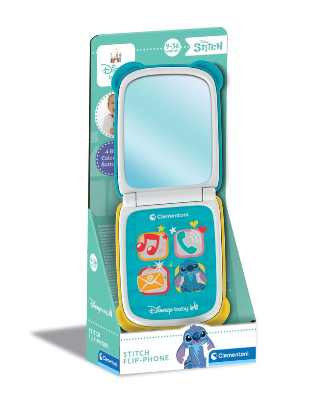 Disney Baby Stitch Flip Phone Battery Operated