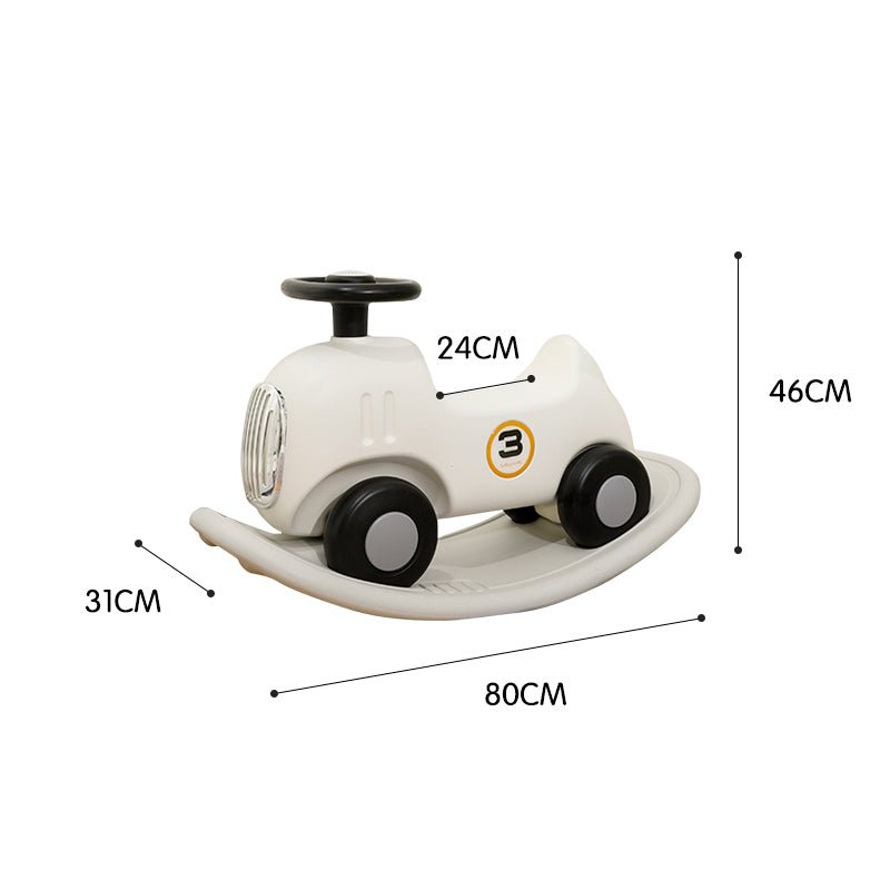 2 - in - 1 Rocking & Push Car - White - Marah Kids