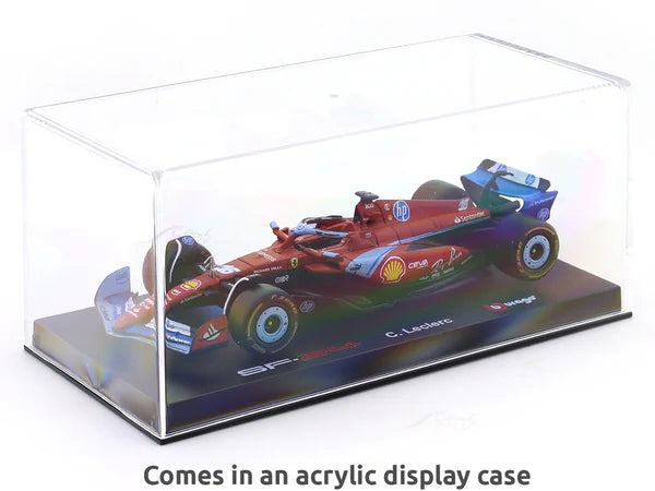 Bburago 1:43 Ferrari Formula (with helmet & plastic stand) - SF-24 (MIAMI GP)
