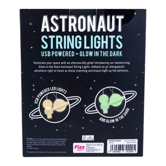 Fizz Creation Glow In The Dark Astronaut String Lights Usb Powered - Marah Kids