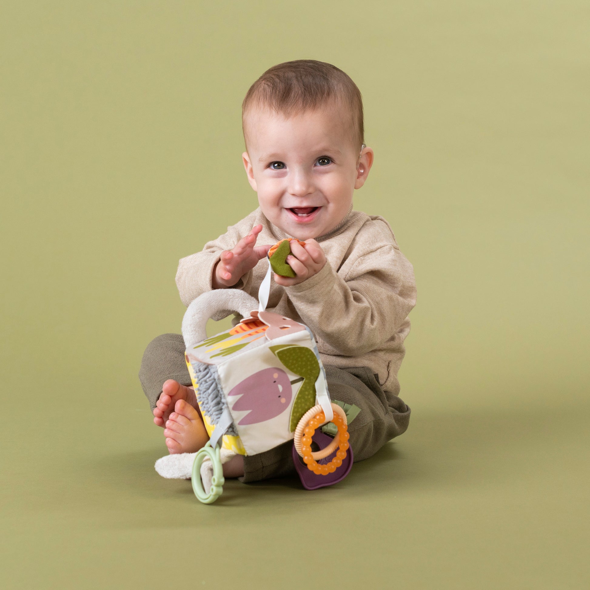 Taf Toys Urban Garden Activity Cube | Sensory Hanging Toy, 0M+ - Marah Kids