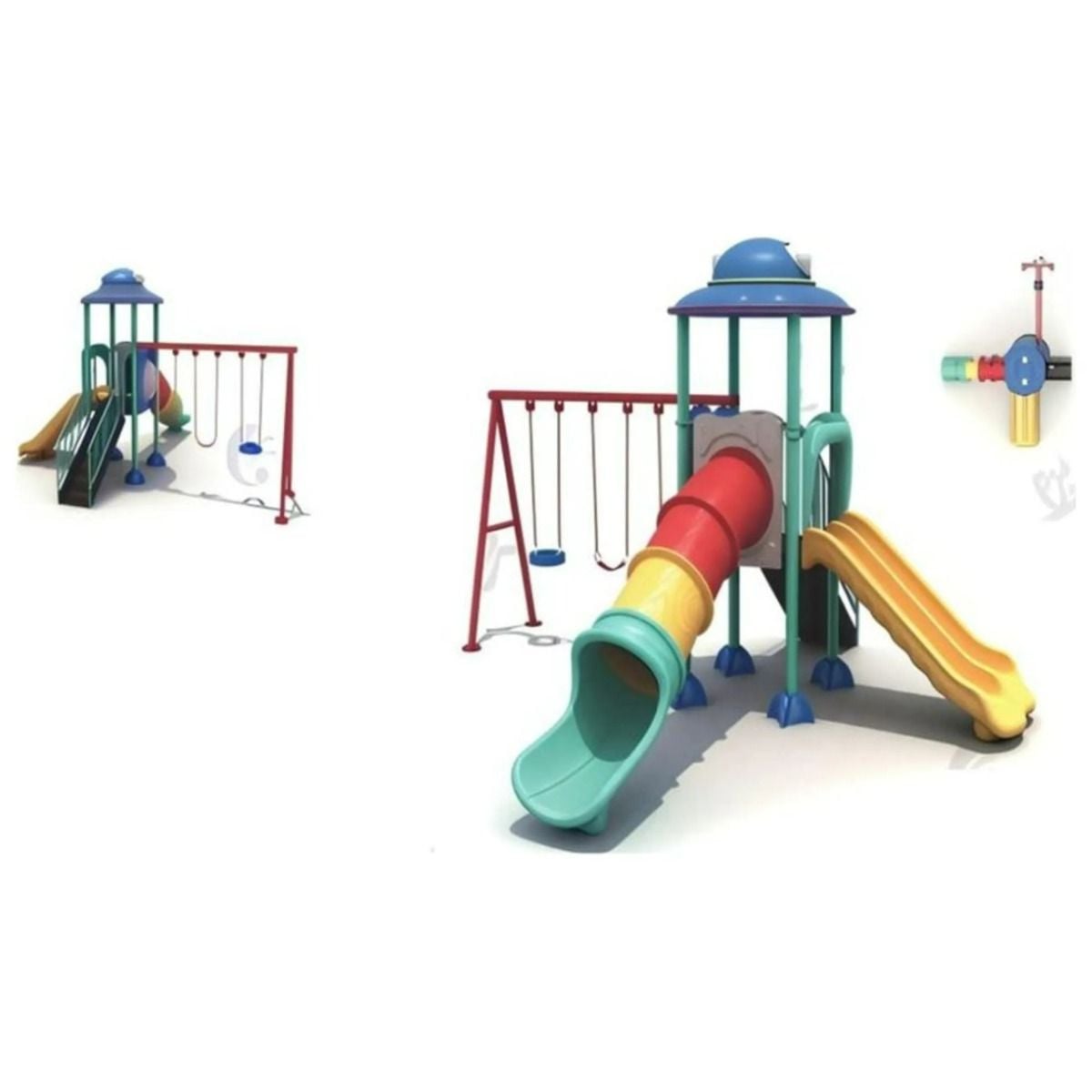 Gambol - Premium Ultimate Outdoor Play With 3 Swings & 2 Slides - image 4