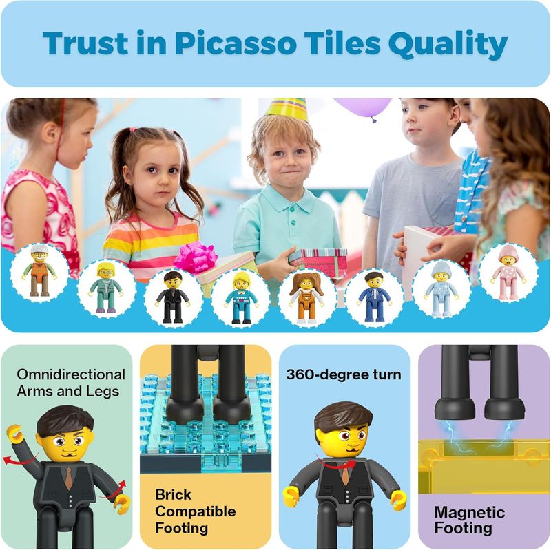 Picasso Magnetic Family Character Figures 8 - pieces - Marah Kids