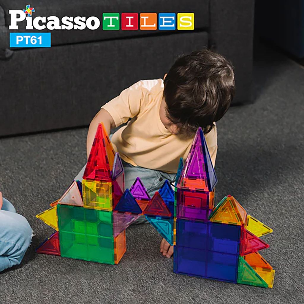 Picasso Magnetic Tiles Bldg Set 61Pcs