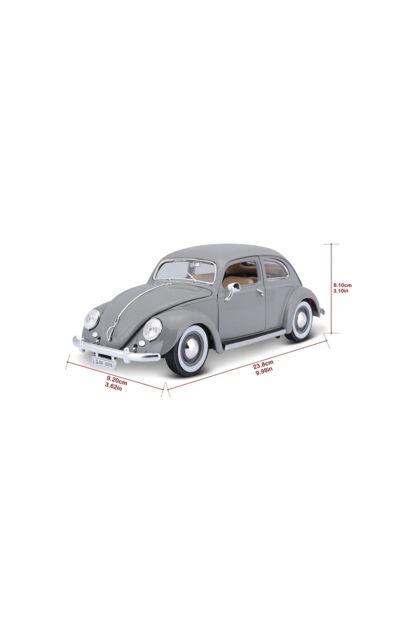 Bburago 1:18 Scale Volkswagen Käfer Beetle (1955) Diecast Model - Marah Kids